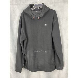 Montec Delta Fleece Hoodie Mens Large Black Pullover Snowboard Ski